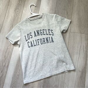 Brandy Melville Tshirt los angeles california thick cotton womens Gray one size